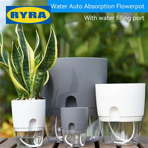 Hydroponic Flowerpot Water Container Automatic Watering Hydroponic Plant Pot Azy Self-watering Flowerpot Office Plant Flower Pot