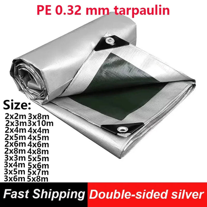 Tarpaulin Garden Cover Waterproof Awning Awning Canvas Oil Cloth Waterproof Canopy for Garden Plants, 0.32mm, Made of Polyethyle