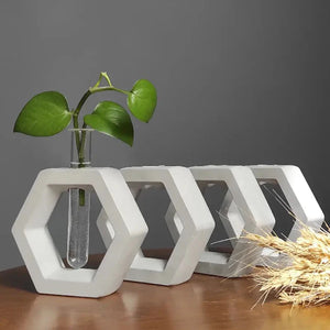 Arched Rectangular Round Hydroponic Gypsum Mould DIY Hydroponics Test Tube Vase Silicone Mold Plant Vase Cement Resin Mold Decor