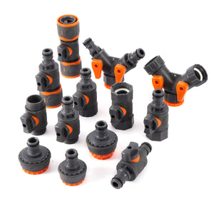 1 pc1/2" 3/4" 1" Garden Hose On/Off Valve Quick Connector Male and Female Tap Adapter Y-Joint Kit For Garden Hose Sprinkler