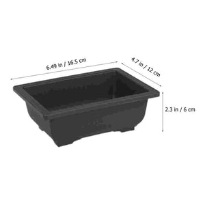 Office Accessories Home Gardening Pot Flower Planting Container Bonsai Rectangular Flowerpot Holder Plastic