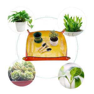 50-100CM Waterproof Gardening Planting Mat PE Plant Repotting Mat Foldable Gardening Potting Pad Flower Pots Transplanting Mats