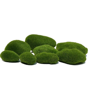 New 10PCS/set 4 Sizes  Artificial Moss Rocks Decorative, Green Moss Balls,for Floral Arrangements Gardens and Crafting Promotion