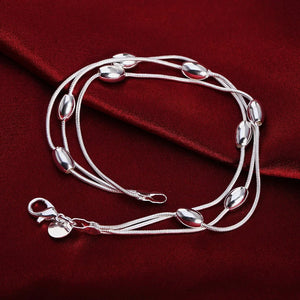 925wholesale , Charms beads Chain Beautiful bracelet silver color fashion for women Wedding nice jewelry JSHh236