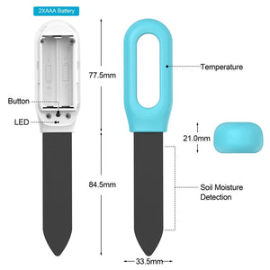 2Pcs Tuya BT 2 In 1 Wireless Soil Moisture Meter Plant Soil Temperature Humidity Monitor Potted Plant Measuring Device