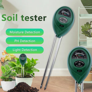 3 In1 Moisture Sunlight PH Meter Soil Water Acidity Humidity Light PH Test Garden Plant Flowers Moist Tester PH Monitor Detector