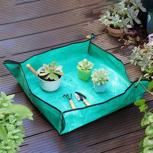 Foldable Plant Repotting Mat Waterproof Oxford Cloth Reusable Square Transplanting Potting Mat for Indoor Foldable Gardening Mat