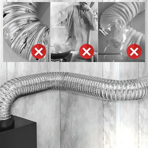 Flexible Aluminum Foil Ducting Ventilation Air Hose Vent System for Kitchen, Toilet, Hydroponics Extractor Fan Duct