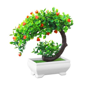 Bonsai Small Tree Pot Artificial Plants Fake Plant Flowers Potted Ornaments for Home Room Table Decoration Hotel Garden Decor