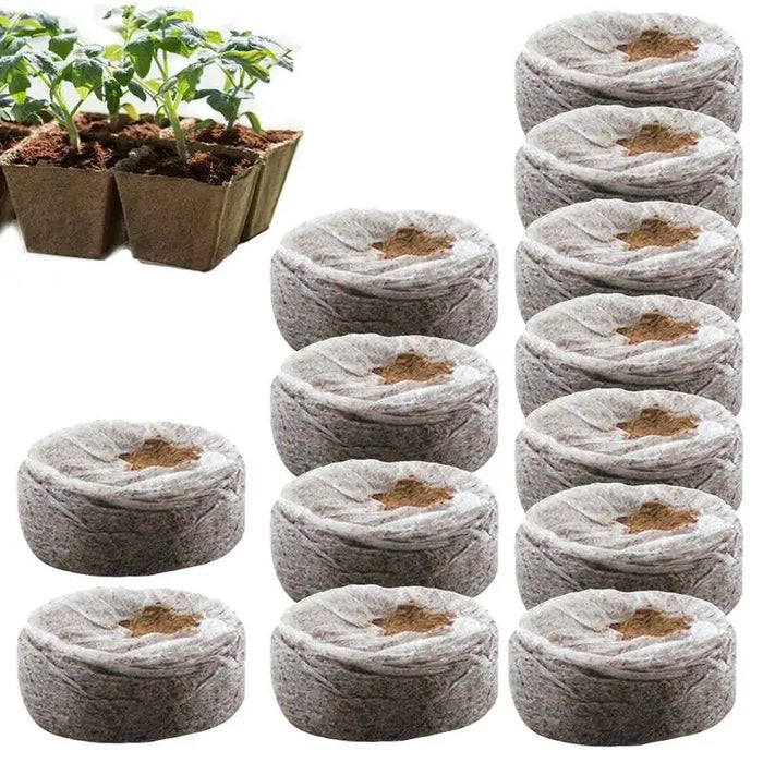 20pcs Seed Fertilizer Nutrient Peat Discs Peat Pellets Nutrient Compressed Soil Seedling Soil Block Maker For Plant Growing