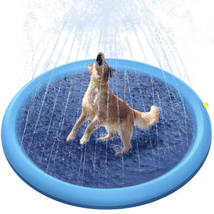 150cm Pet Play Water Spray Splash Mat Inflatable Sprinkler Cushion Pads Outdoor Garden Fountain Toy Tub Swiming Pool for Kid Dog