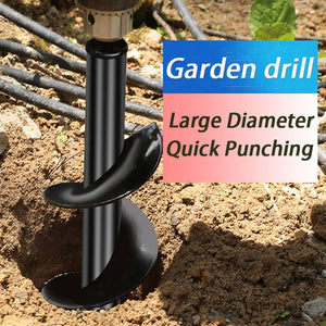 Drill Bit Set Ground Auger Bit Garden Auger Bit Set Loose Soil Planting Auger Garden Auger Soil Carbon Steel Gardening Tools