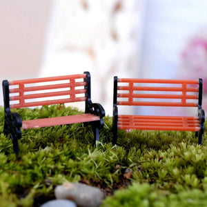 3/1pcs Park Bench Micro landscape decor Moss Bonsai Bench Model Dollhouse DIY Mini desktop Decor Mini Garden Miniature Ornament