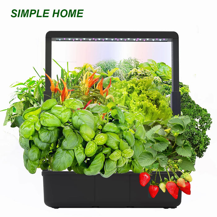 Newest 15 Pots Hydroponics Growing System With Full Spectrum Led Light Non-toxic Soilless Smart Planting Indoor Garden