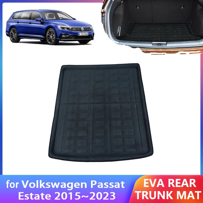 Rear Trunk Mat for Volkswagen VW Passat B8 Variant Estate 2015~2023 2020 2019 2016 Accessorie Floor Tray Carpet Protective Store