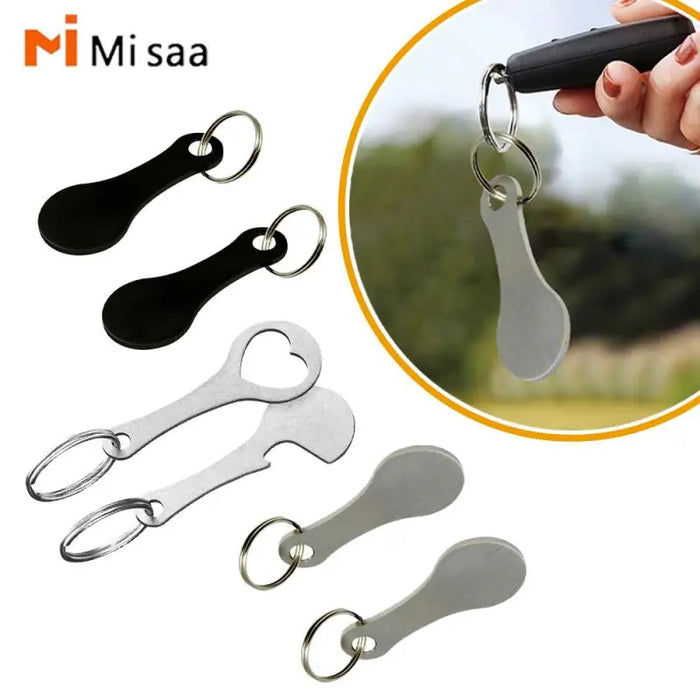 2PCS Multipurpose Shopping Portable For Home Outdoor Metal Key Ring Shopping Cart Tokens Portable For Home Outdoor Cart Tokens