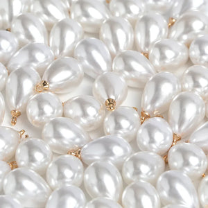 10pcs 10x20mm mini acrylic pearl Pendant DIY water drop beads pendant earring ornaments jewelry making parts wholesale