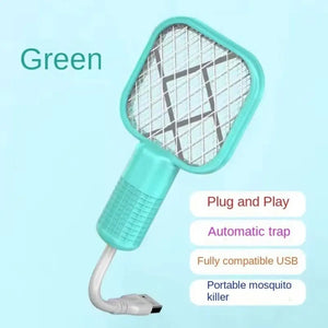 USB Mosquito Swatter Trap Pest Control Mini Electric Shock Insect Racket Portable UV Light Fly Bug Zapper Summer