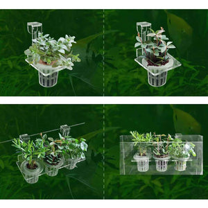 Fish Tank Planting Cups Hydroponic Support Basket Water Grass Aquatic Plant Holder Wall Hanging Flower Pots Aquarium Accessories