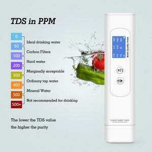 6 in 1 EC/TDS/COD/UV275/TOC/Temp Water Quality Tester Color Screen Display ppm Analyzer for Drinking Water Tap Hydroponics Lab