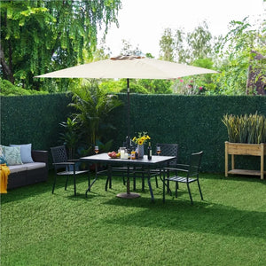 27PCS Artificial Grass Tile Flooring Decor, Green, 12" X 12"Interlocking Turf Tile Artificial Grass Decor