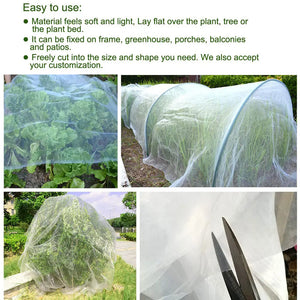 Garden Fine Mesh Insect Netting Covers For Greenhouse Breathable Light Protect Vegetable Plants Fruits Flowers Tree Net