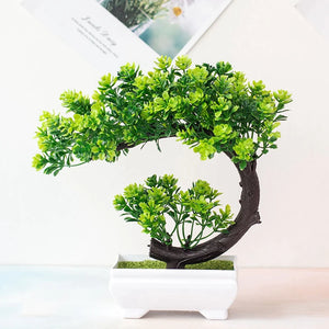 1pcs Artificial Plants Bonsai Small Tree Fake Plant Flower Potted Ornaments for Home Hotel Room Table Decoration Garden Decor