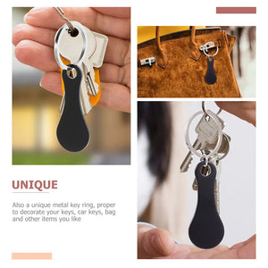 4/6pcs Metal Shopping Cart Tokens Decorative Keychain Multipurpose Shopping Trolley Token Coin Holder Outdoor Portable Key Rings