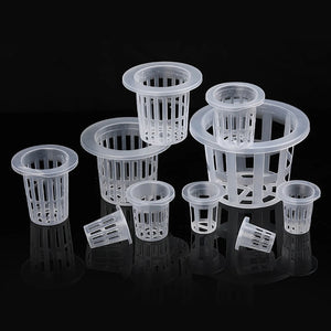 50pcs Growing Basket Hydroponics Basket Vegetable Soilless Growing Plastic Mesh Pot High Quality Garden Planting Pots