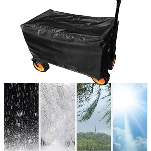 Outdoor Cart Cover Black Waterproof Trolley Cart Cover Garden Cart Accessories For Dirt Dust Sunlight Snow Frost And Water