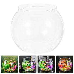 Fish Bowl Plastic Round Fish Bowl Unbreakable Vases Bowls Fish Tank Aquarium Clear Globe Hydroponic Planter Vase Pot Goldfish