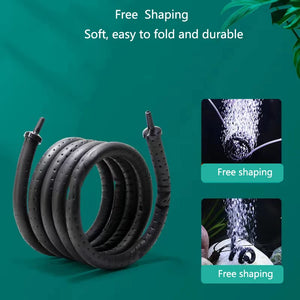 Sizes20cm~120cm Aquarium Fish Tank Air Stone Bubble Wall Aeration Soft Tube Hose Fish Tank Pump Hydroponic Oxygen Diffuser Tubes