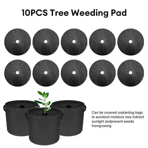 10pcs Tree Protection Weed Mat Eco Control Fabric Mulch Shrub Tree Protection Weed Mat Barrier Plant Cover Outdoor Garden