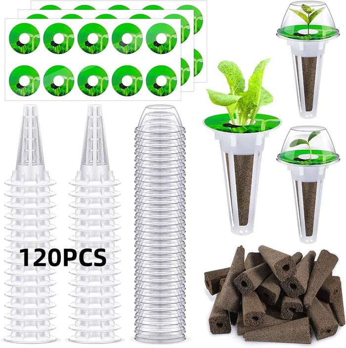 120Pcs Hydroponic Growing Kit Grow Sponges Blocks  Seed Pod Kit Planting Basket For Aerogarden Plant Herb Growing System