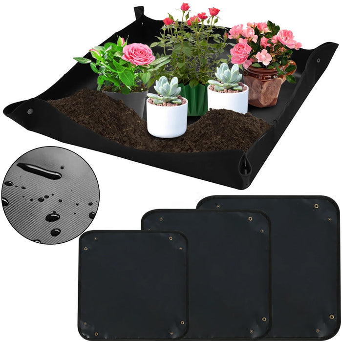 50/75/100CM PE Plant Seedling Mat Plant Transplanting Repotting Thicken Pad Waterproof Foldable Reusable Garden Floral Pot Mat