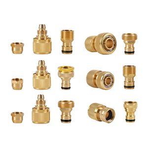 1/2 3/4"  Thread Quick Connector Brass Garden Watering Adapter Drip Irrigation Copper Hose Quick Connector Fittings 1 Pcs