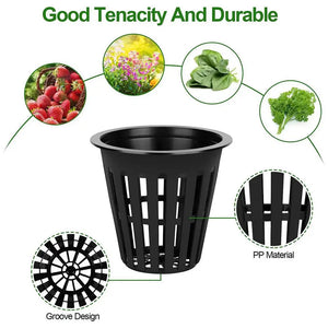 50/100pcs 2 Inch Hydroponics Cups Slotted Mesh Wide Lip Filter Plant Net Pot Bucket Basket Vegetable Garden Grown Netted Baskets