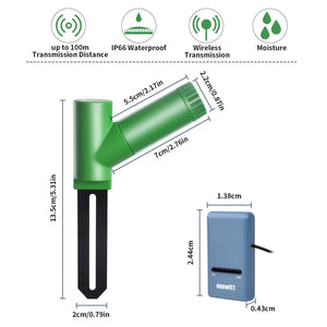 Ecowitt GW1106 Soil Moisture Monitor with WiFi Weather Station Gateway, Plant Water Monitor, Soil Hygrometer Sensor for Garden