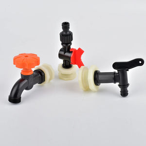 1pc 1/2 3/4" Plastic Male Thread Water Faucet Fish Tank Tap Adapter Assembly Drainage Faucet Aquarium Valve Garden Accessories