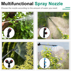 9pcs Garden Sprayer Nozzles Kit Single/Double/Three Solid Brass Nozzles Backpack Sprinkling Gardening Tool Accessories Set