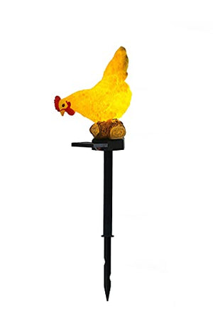 CHUANGFENG Solar Chicken Lights Chicken Statue Decorative Outdoor Chicken Solar Light Garden Decor for Outdoor Patio Yard Art Decoration