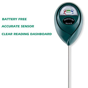 Soil Moisture Meter for House Plants, Plant Water Meter,Plant Moisture Meter for House Plants and Outdoor Plants, No Batteries Required (Green)