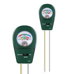 Sanhezhong Soil Moisture/PH/Fertility Meter,Soil Test kit,Soil Probe,Soil Tester Tool for Garden Farms, Lawns, Potted Plants,Indoor Outdoor, Promote Plants Healthy Growth (Green)