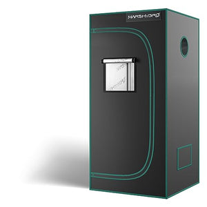 MARS HYDRO 2x2 Advanced Grow Tent, 24"x24"x55" High Reflective Mylar 1680D for Hydroponics Indoor Plant Growing, with Observation Window,Floor Tray and Smooth Zipper for TS600/SP150