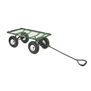 Gorilla Carts GOR400-COM Steel Garden Cart, Steel Mesh Removable Sides, 3 cu ft, 400 lb Capacity, Green