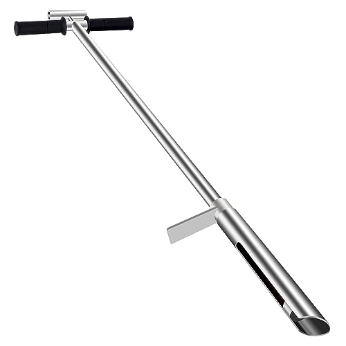 LAKAGO HOMIER 40"(1 Meter) Soil Sampler Probe 304 Stainless Steel with Ejector and Foot Pedal
