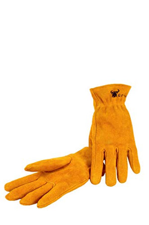 G & F Products 5013M JustForKids Kids Genuine Leather Work Gloves, Kids Garden Gloves, 4-6 Years Old