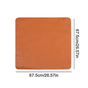 Owl Focus PU Leather Repotting Mat,Indoor Plant Transplanting and Mess Control Tarp,26.5" x 26.5" Foldable Waterproof Potting Tray,Succulent Gardening Mat for Plant Lovers Gifts