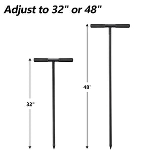PoPoHoser Soil Probe Rod, 48inch Adjustable Ground Rod with T-Handle - Metal Soil Probe for Plumbing Tool, Locating Septic Tank, Landscaping Garden Tool