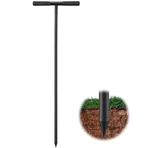 PoPoHoser Soil Probe Rod, 48inch Adjustable Ground Rod with T-Handle - Metal Soil Probe for Plumbing Tool, Locating Septic Tank, Landscaping Garden Tool
